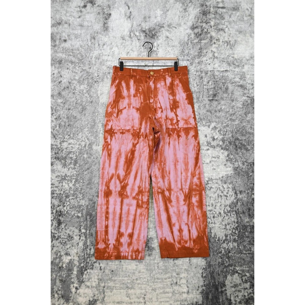 Big Bud Press Tie-Dye Work Pants in Orange and Pink